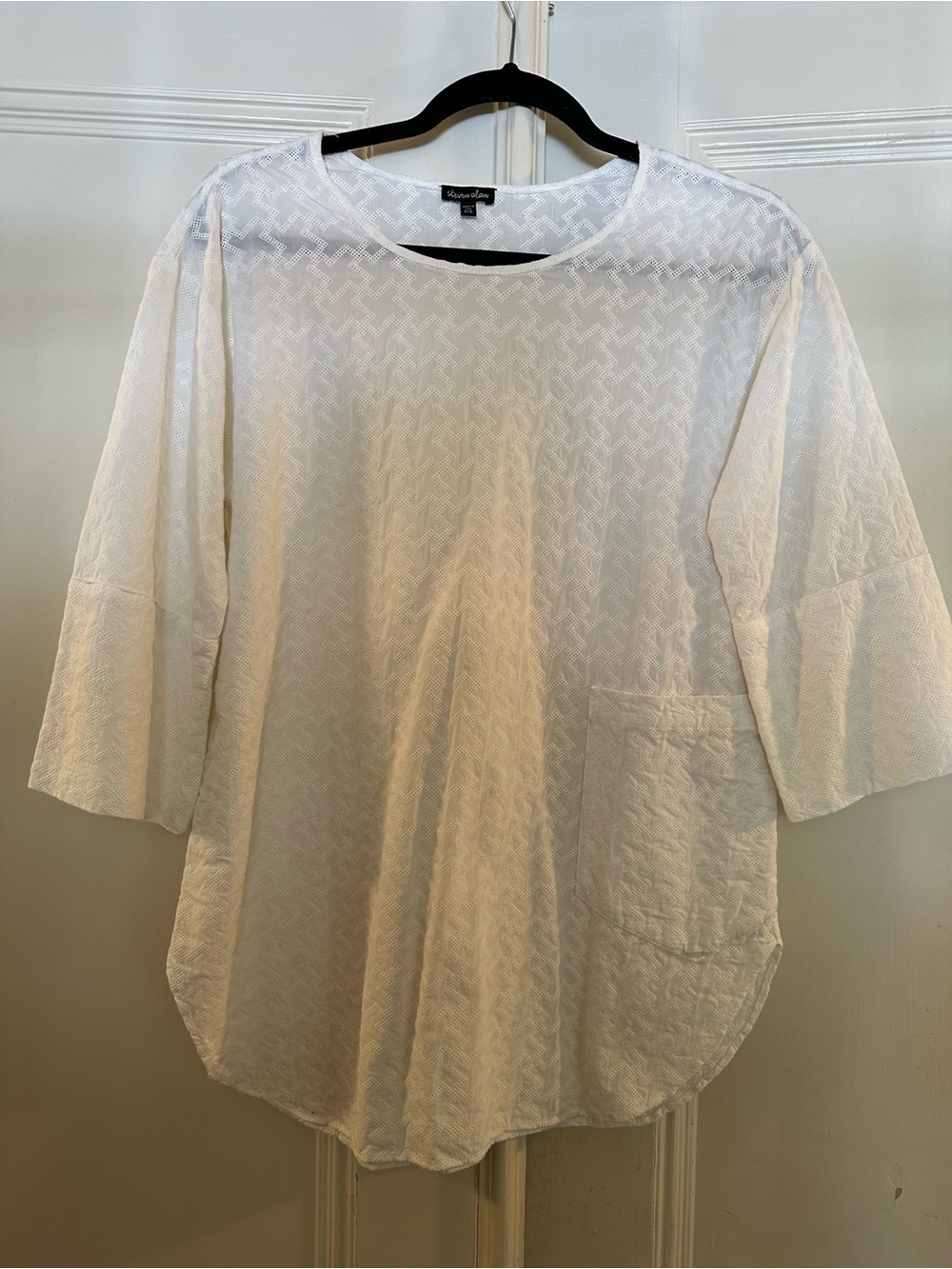 Steven Alan White Textured Pocket Tunic